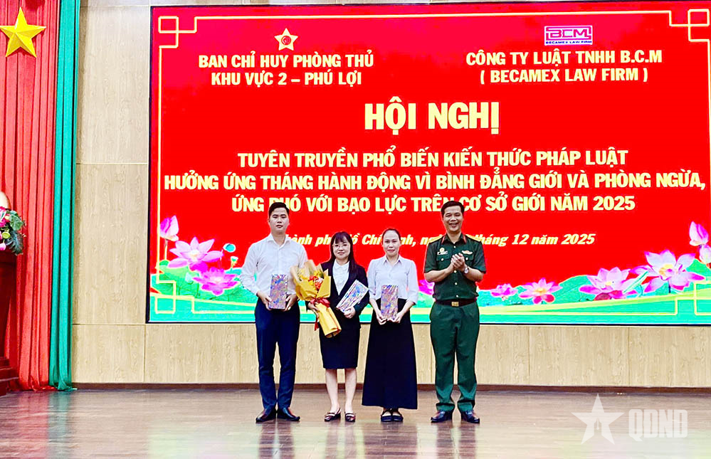 Ban chỉ huy Phòng thủ khu vực 2 - Phú Lợi nâng cao nhận thức cho cán bộ, chiến sĩ về bình đẳng giới